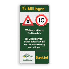 Informatiebord 1-2 McDonald's - Gesloten voor.. + tekstblok