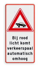 Verkeersbord RVV J39 met tekst