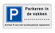 Parkeerbord RVV E04-3txt-ondertekst