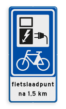 Verkeersbord RVV BW101_SP20 fiets-laadpunt - txt - BE01a