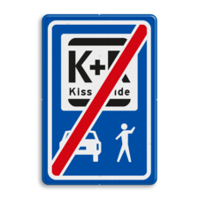 Informatiebord einde KISS & RIDE - pictogrammen