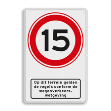 Verkeersbord RVV A01-15 wegenverkeerswetgeving - BT13b