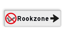 Routebord met pijl - Rookzone + eigen tekst