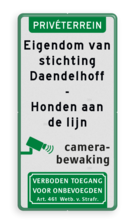 Verkeersbord Honden aan de lijn - Camera