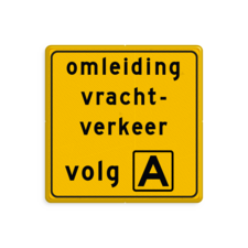 Omleidingsbord met eigen tekst - Werk in uitvoering