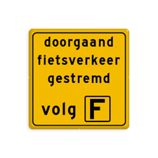 Omleidingsbord  - Werk in Uitvoering - eigen tekst volg 'X'