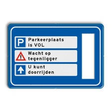 Informatiebord 900x600 met uitsparing voor verkeerslicht rond 100mm