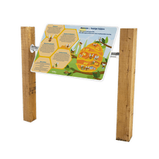 Montageframe met houten staanders - voor informatiebord natuurgebied