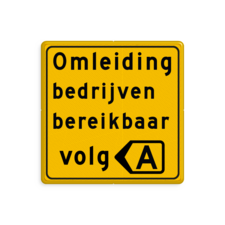 Omleidingsbord - Eigen tekst - Werk in uitvoering