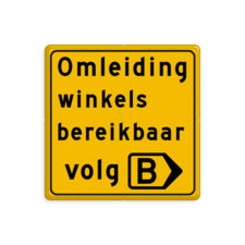 Omleidingsbord - Eigen tekst - volg route