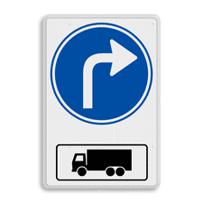 Routebord RVV D05ar met vrachtwagen - BT15r