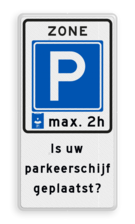 Verkeersbord RVV E10 + eigen tekst