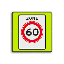 Verkeersbord RVV A01060zbf - Maximum snelheid 60 km/h