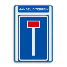 Verkeersbord RVV L08 - Mandelig terrein