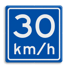 Verkeersbord RVV A04 - Adviessnelheid