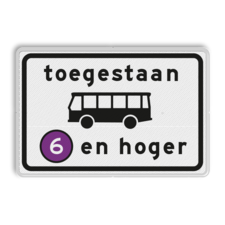 Verkeersbord RVV C22a7 - Onderbord - Milieuzone autobus