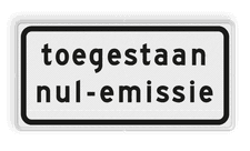 Verkeersbord RVV C22a9 - Onderbord - Milieuzone