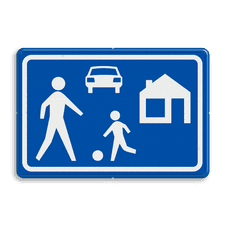 Verkeersbord RVV G05 - Woonerf