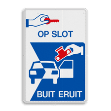 Verkeersbord L207p - Op slot - Buit eruit!