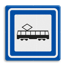 Verkeersbord RVV L03c - Tramhalte