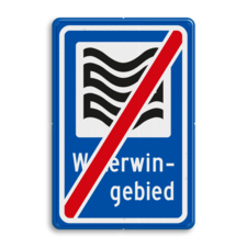 Verkeersbord RVV L304e - Waterwingebied - einde