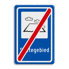 Verkeersbord RVV L306e - Stiltegebied - einde