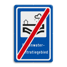 Verkeersbord RVV L307e - Regenwaterinfiltratiegebied - einde