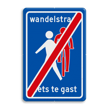 Verkeersbord RVV L54e - Einde Wandelstraat