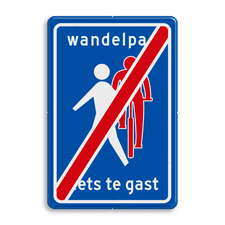 Verkeersbord RVV L55e - einde Wandelpad