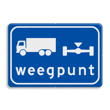 Verkeersbord RVV L201 - Weegpunt voor vrachtwagens