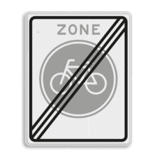 Verkeersbord RVV G11ze - Einde fietszone