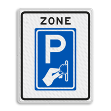 Verkeersbord RVV BW111zb - Zone Betaald parkeren