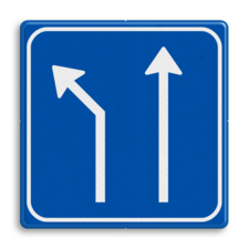 Verkeersbord RVV L06-2 - Pijlbord Splitsing