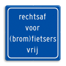 Verkeersbord RVV VR05 - rechtsaf vrij