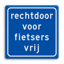 Verkeersbord RVV VR06rd - rechtdoor vrij