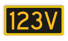 Seinnummerbord voorsein - RS - 400x200mm - Reflecterend