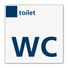 Bord services toilet/WC - Reflecterend