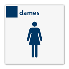 Bord services dames toilet - Reflecterend