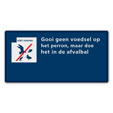 Communicatiebord voederverbod - 320x160mm Reflecterend