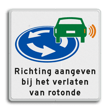 Verkeersbord - D01 - Richting aangeven op rotonde