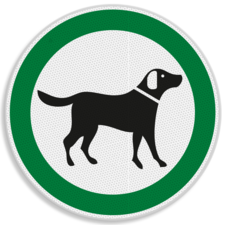 Pictogram - loslopende honden toegestaan