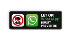 Buurtpreventie - Whatsapp buurtpreventie bord