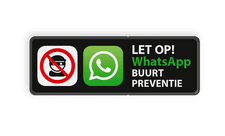 Buurtpreventie - Whatsapp buurtpreventie bord