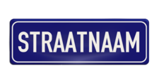 Straatnaambord aluminium DOR 600x200mm - type Binnenstad