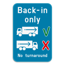 Informatiebord - Back-in only
