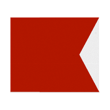 Nautische seinvlag model B - 1200x900x2mm - klasse 3 reflecterend