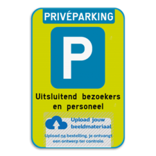 Parkeerbod - FLUO - privéparking met eigen logo