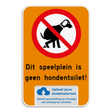 Informatiebord - Geen hondentoilet + Logo