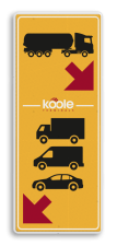 Routebord KOOLE 400x1000mm - Trucks / cars