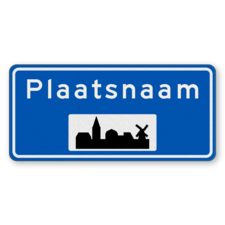 Plaatsnaambord 1400x650mm RVV H01a - Begin bebouwde kom